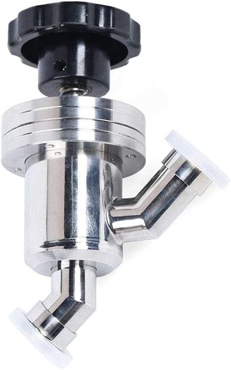 SHERICH KF25 High Vacuum Manual Isolation Valve, Flange L Type, Y Type Stainless Steel Valve (KF25（Y type）)
