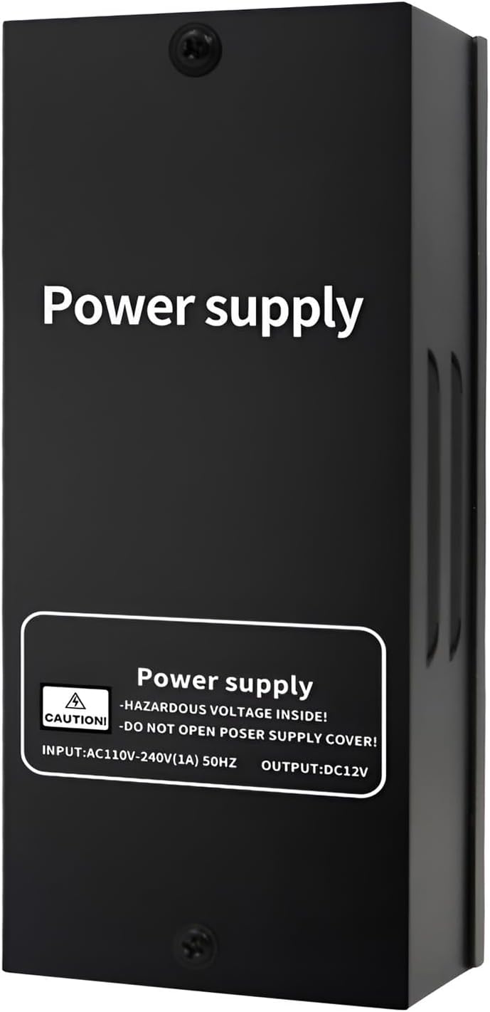 Power Supply Control for Door Access Control System DC 12V/15V 4A, Adjustable Delay Timer Metal Housing, Overload Protection, for Electric Locks, Intercoms, Doorbells, Remote Controllers