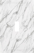 Decorative Light Switch Cover Plate Modern Grey Marble Texture 1 Gang Single Toggle Wall Plates for Electrical Outlet Covers Switch Plate Covers Faceplate for Bedroom Kitchen Decor