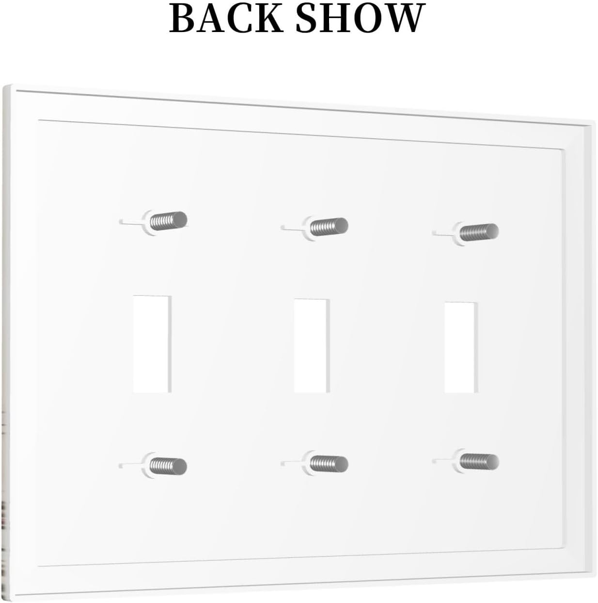 Decorative Switch Plates Mushroom Forest Butterfly Wild Flower 3 Gang Wall Plate Triple Toggle Light Switch Cover Faceplate Electrical Wall Panels For Bed Room Living Room Decor
