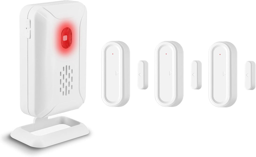 GreenCycle Wireless Door Chime, Door Open Sensor Alarm When Entry Business/Office/Store (600ft Range 36 Chimes 4 Adjustable Volume Mute Mode) Home Alert Bell for Kids/Toddler Safety,3Receivers 1Sensor