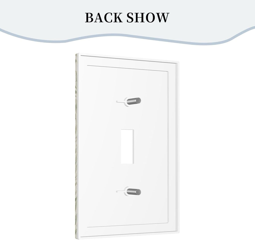 Decorative Light Switch Plate Covers Vintage Morris Willow Leaf Green Leaves 1 Gang Wall Plate Single Toggle Switch Cover Plate Jumbo Electrical Switchplate Receptacle Faceplate