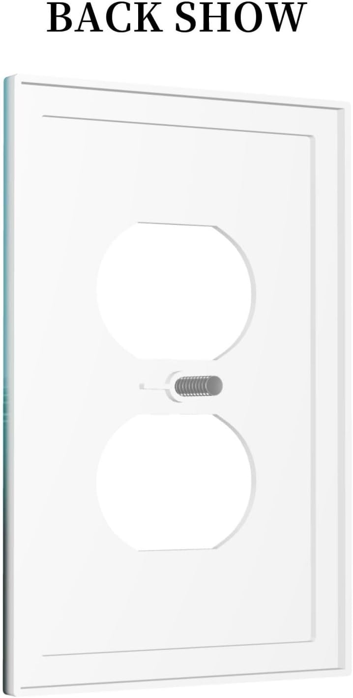 Green Forests And Birds Sun Woodland Outlet Covers 1 Gang Duplex Light Switch Cover Wall Plate Decorative Switch Plates Electrical Receptacle Faceplate for Bedroom Bathroom Decor