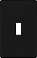 ENERLITES Screwless Toggle Switch Wall Plate, Child Safe Light Switch Cover, Standard Size 1-Gang 4.68" x 2.93", Unbreakable Polycarbonate Thermoplastic, UL Listed, SI8811-BK, Glossy, Black