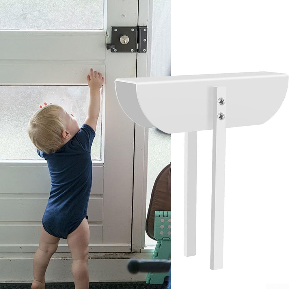 Bifold Door Lock Metal Baby Proof Cabinet Locks With Double-Sided Handle, Pet Proof For Folding Doors In Closets, Pantries, And Laundry Rooms