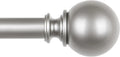 KAMANINA Curtain Rods for Windows 32 to 58 Inches (2.6-4.8ft), Adjustable Antique Silver Curtain Rod, 7/8 Inch Decorative Drapery Rod with Round Finials