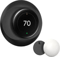 CaseBot Wall Plate Cover Compatible with Google Nest Learning Thermostat (4th Gen), Practical Nest Thermostat Trim Kit, with Temperature Sensor Holder, Easy Installation (Matte Black)
