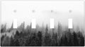 Light Switch Covers Fores Black White Landscape Misty Woods Quad Toggle Electrical Faceplate 4 Gang Wall Plate Decorative Switch Plates For Farmhouse Cabin Decor