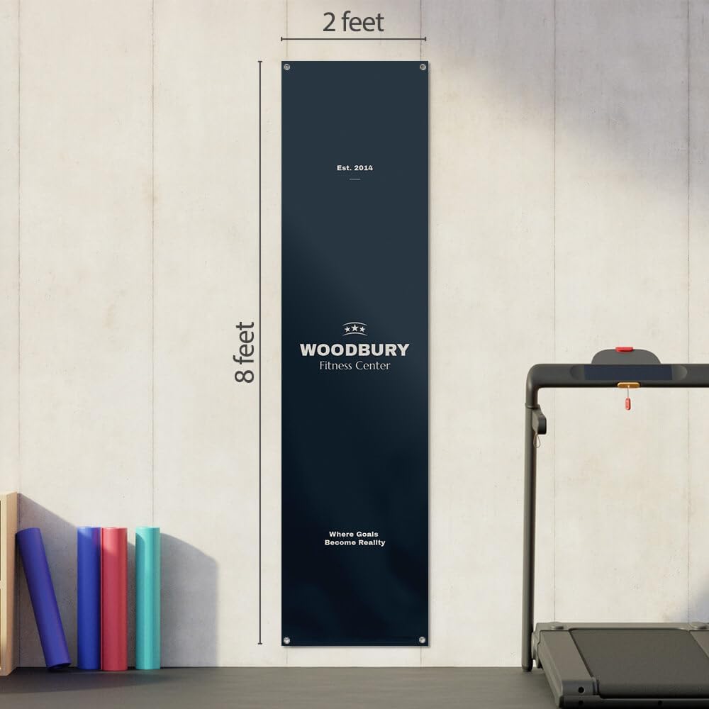 Staples Custom Scrim Vinyl Banner - 24W" x 96L" Quote Banner with 4 Grommets - Durable Outdoor Sign for Events, Promotions, and Business Advertising (Watercolor)