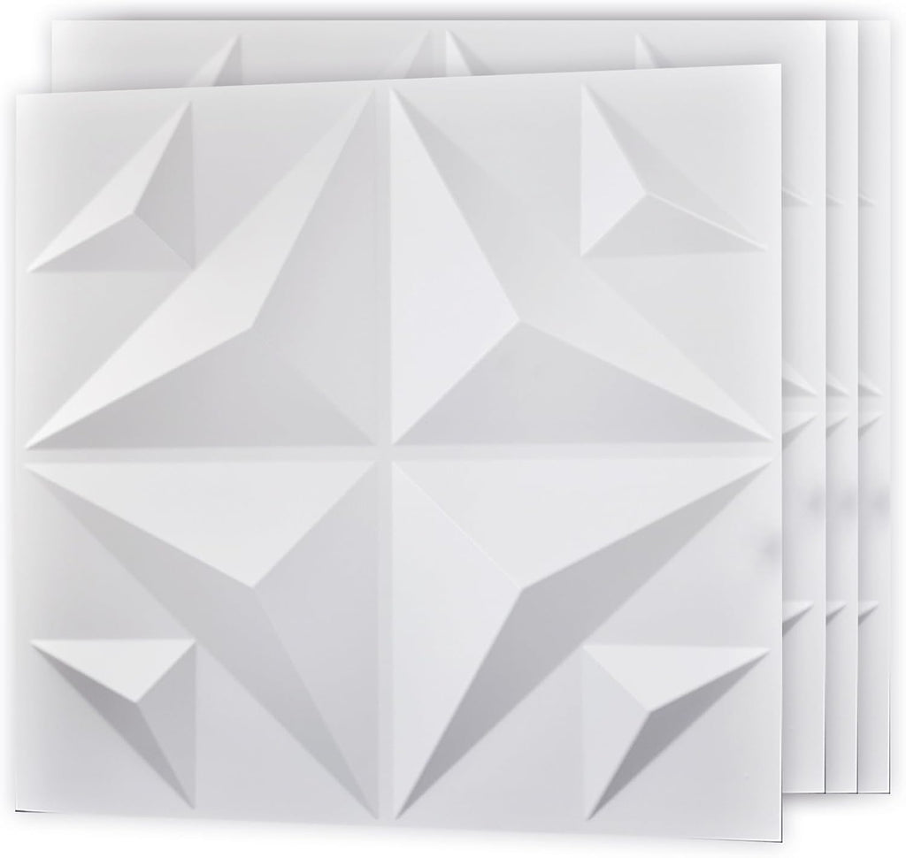 Art3d Decorative 3D Wall Panel, 32 Sq.FT PVC Interior Wall Decor for Living Room, Bedroom, Lobby, Office, Shopping Mall, White