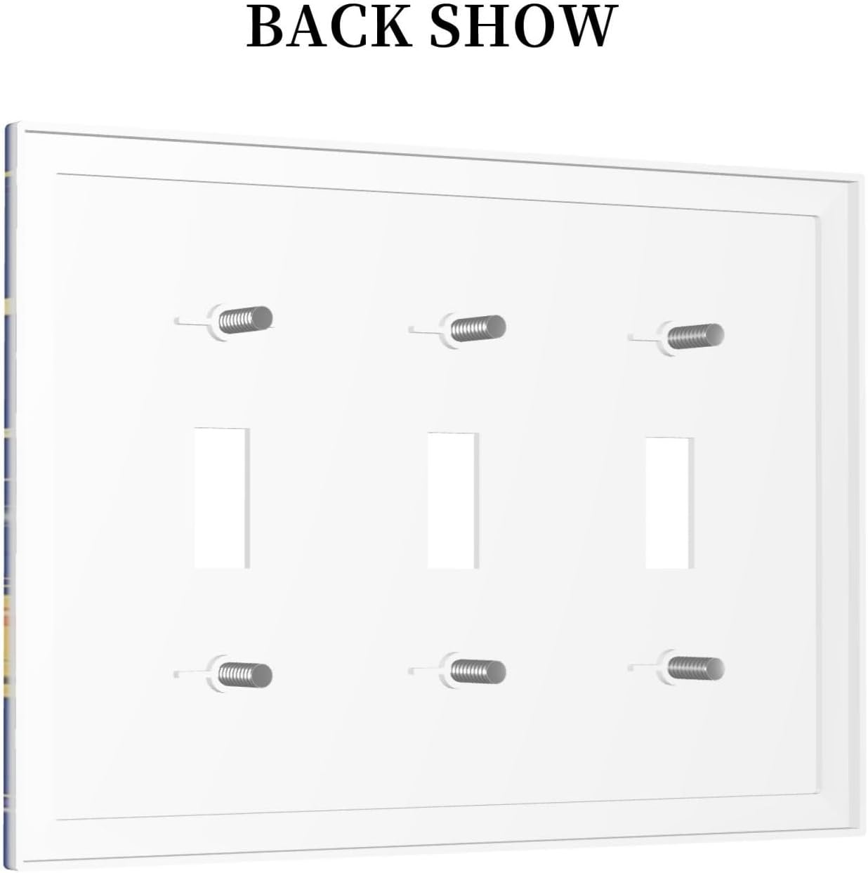 Stars Starry Night Sun Moon Planet Constellations Decorative Switch Plates 3 Gang Wall Plate Triple Toggle Light Switch Cover Electrical Wall Panels Faceplate for Bedroom Bathroom Decor