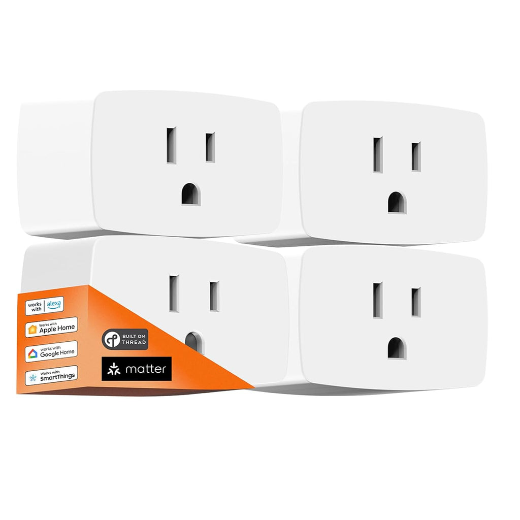 Onvis Matter Over Thread Smart Plug, Smart Mini Outlet, Works with Apple Home, Alexa & Google Home, 15A/1800W （4Pack）
