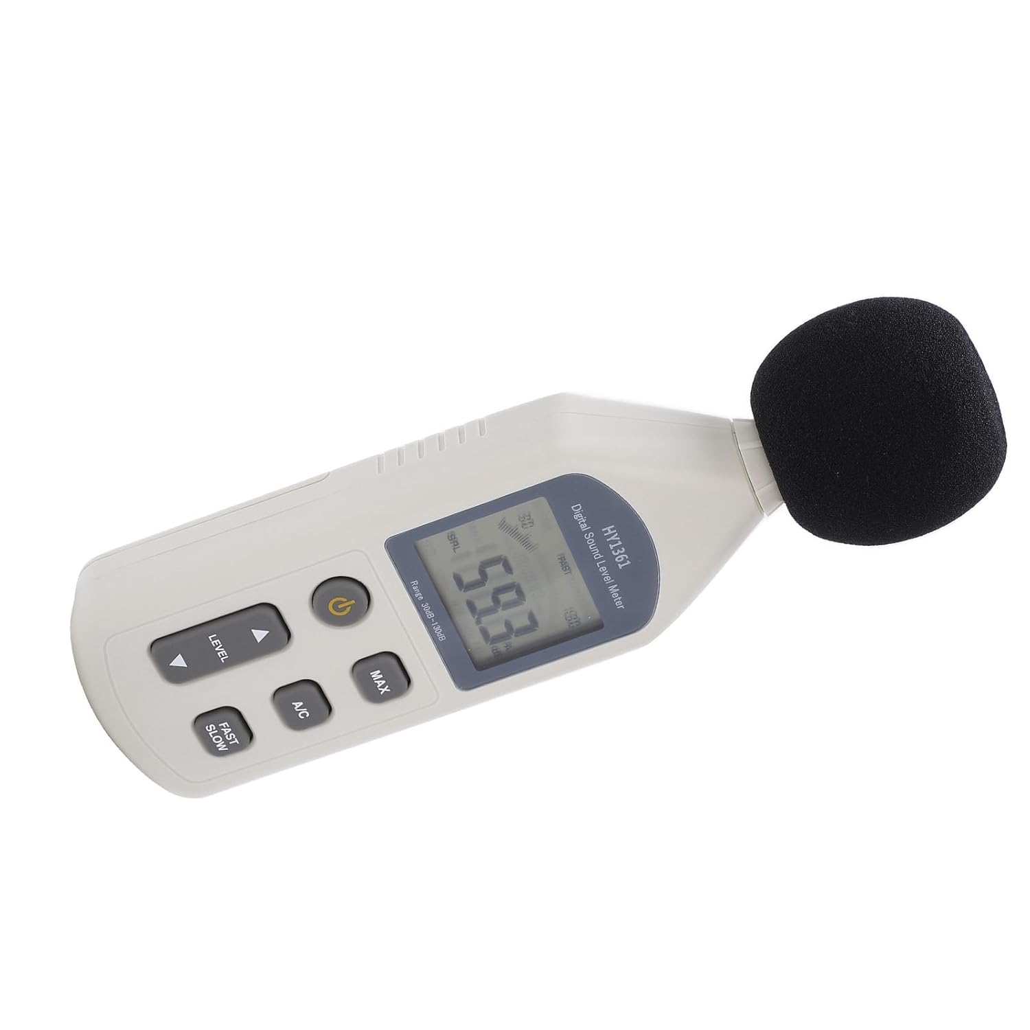 Digital Sound Level Meter with LCD Screen, Handheld Decibel Monitor 30-130dBA, 35-130dBC - Sensor, Backlit Display, Ideal for Noise Measurement