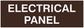 All Quality Basic Electrical Panel Sign - Fire Regulation Safety Compliance Sign - Dark Brown - Large (1 Pack)