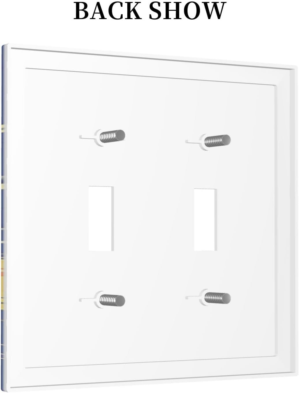 Stars Starry Night Sun Moon Planet Constellations Decorative Switch Plates 2 Gang Double Toggle Outlet Light Switch Cover Wall Plate Electrical Faceplate for Bedroom Bathroom Decor