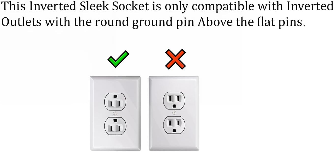 Sleek Socket Original & Patented Ultra-Thin Outlet Concealer with Cord Concealer Kit, Flat Extension Cord with Multi Outlets Power Strip, Ideal for Home Improvement, Hide Bulky and Messy Cords