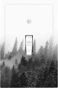 Decorative Light Switch Cover Fores Black White Landscape Misty Woods 1 Gang Single Toggle Device Electrical Faceplate Switchplates Decorator Outlet Wall Plate For Farmhouse Cabin Decor
