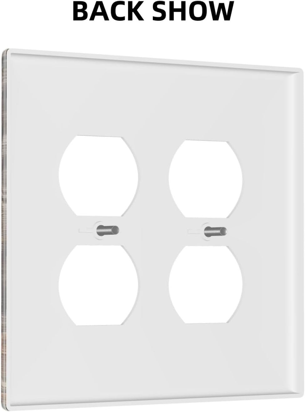 Outlet Covers Rustic Brown Wood Pattern Splice Plank 2 Gang Double Duplex Decorative Light Switch Covers Electrical Wallplates Socket Faceplate For Farmhouse Cabin Decor