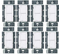 Lutron Caseta Original Smart Light Switch (Lutron Smart Hub Required), for Home, LED Lights, and Fans, 6 Amp, Single-Pole/3-Way, Neutral Required, PD-6ANS-WH, White (8-Pack)
