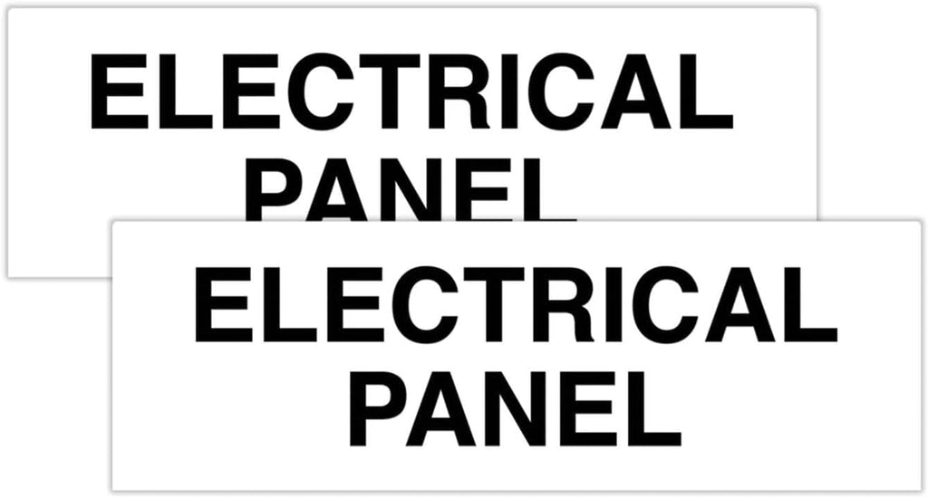 All Quality Basic Electrical Panel Sign - Fire Regulation Safety Compliance Sign - White - Medium (2 Pack)