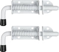 JQK Spring Loaded Latch Pin, 304 Stainless Steel Barrel Bolt Thickened 2mm Door Lock, 5 Inch Matte White Finished(2 Pack), HSB300-WH-P2