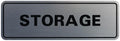 Standard STORAGE Door/Wall Sign - Silver - Large (10 Pack)