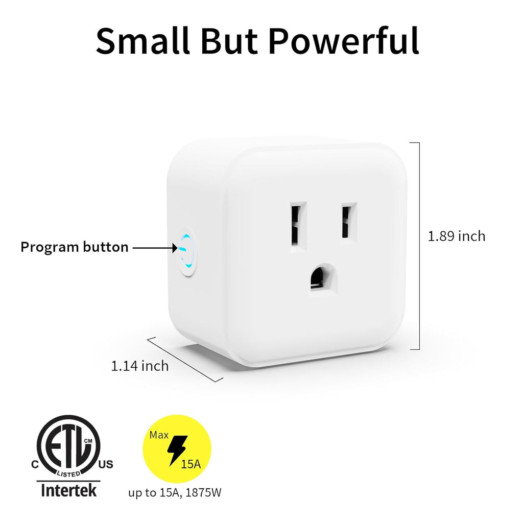 Minoston Z-Wave Plug Outlet 800 Series, Zwave Mini Smart Plug in Socket, 15A, Z-Wave Hub Required, Built-in Repeater and Range Extender, Compatible with SmartThings, Wink, FCC and ETL Listed (MP21Z)