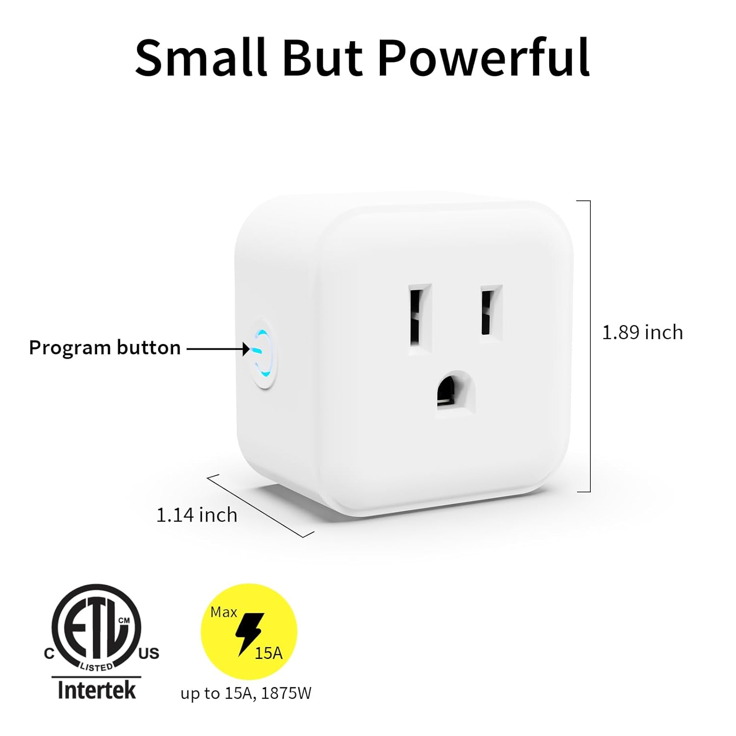 Minoston Z-Wave Plug Outlet 800 Series, Zwave Mini Smart Plug in Socket, 15A, Z-Wave Hub Required, Built-in Repeater and Range Extender, Compatible with SmartThings, Wink, FCC and ETL Listed (MP21Z)