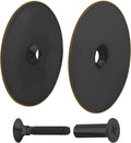 Door Hole Cover Plate Black, 2-5/8" Diameter Solid Steel, Hole Filler Plate - 1 Pack