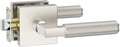 Asidrama 1 Pack Brushed Satin Nickel Passage Door Handles, Door Lever with Door Knobs Indoor for Bedroom or Bathroom, Heavy Duty Door Handles Interior with Locks for Left Right Sided Doors