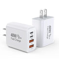 USB C Charger Block, 2Pack 40W 4-Port USB C iPhone Charger Fast Charging Plug Dual Port PD Power Adapter + QC Double Block Multi-port Brick Type C Box Plug for iPhone 16/15/14/13/12/11/Pro Max/XS,iPad
