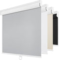 ChrisDowa Cordless Blackout Roller Shades for Windows, Thermal Insulated UV Protection Pull Down Shades, Total Blackout Window Blinds for Home, Office, Bedroom, Door (38" W x 72" H, Grey)