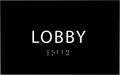6" X4" Lobby Sign - Tactile Graphics Grade 2 Braille Text Reception Area Sign| Utility ADA Compliant Wall Mount Plastic Signs For Hospital, Offices, Businesses & Apartments
