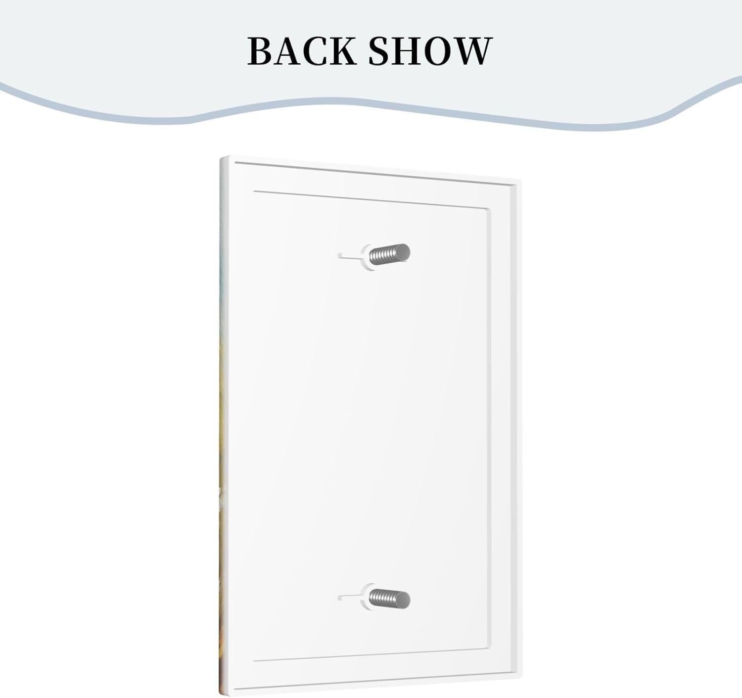 Decorative Light Switch Plate Covers White Daisy Flowers Floral Oil Painting 1 Gang No Device Single Blank Outlet Covers Wall Plate Light Switch Cover Plate for Bedroom Home Decor