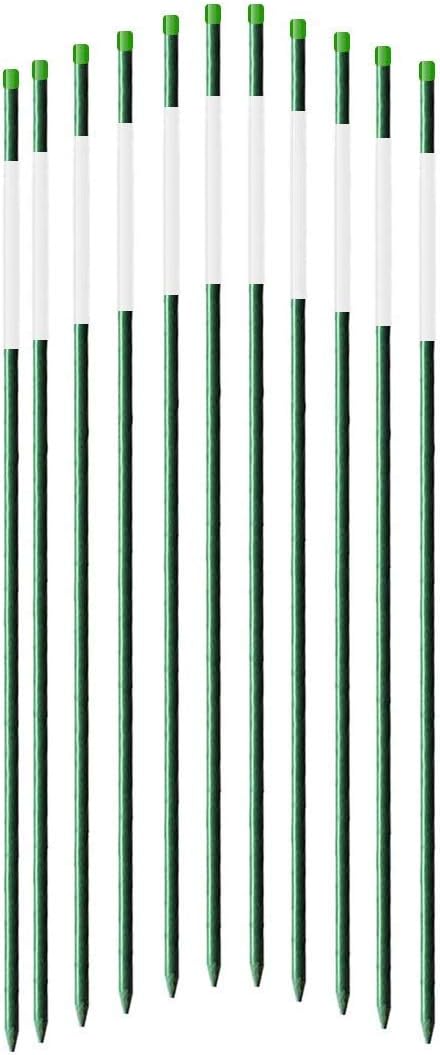 Fibermarker 20 Pack 48 Inch Reflective Driveway Markers Driveway Poles for Easy Visibility at Night, 5/16 Inch Diameter Dark Green