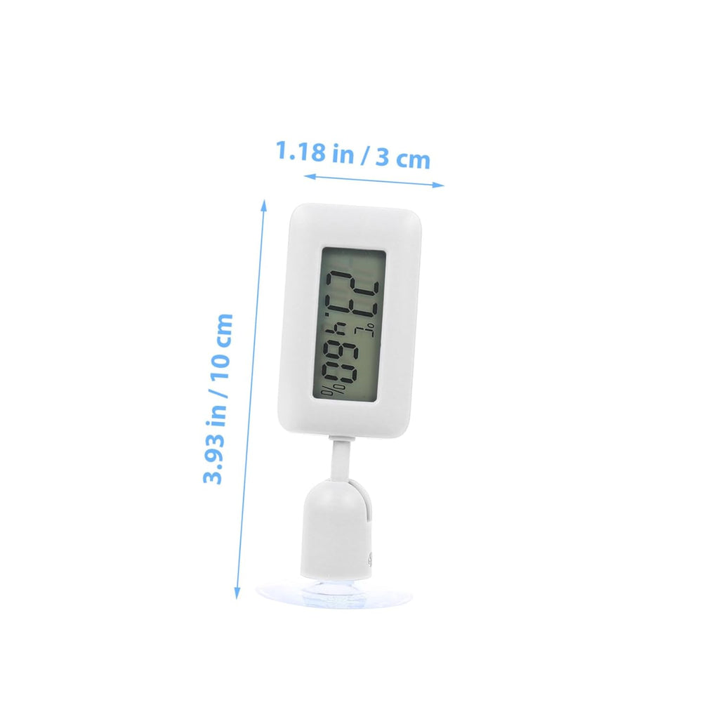 Toyvian Digital Thermohygrometer for Reptile Enclosure Snake Tank Indoor Humidity Accurate Temperature Measurement Large Display Screen Suction Cup for Easy Installation