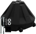 Plasticade Roll-A-Post Portable Signpost Base for 26" x 38" or Smaller Signs, Designed for School, Airport, Parking Lot, Durable Plastic, Wind Resistance, 24" x 24", Black, Post Not Included