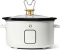 Beautiful 4-Qt Digital Slow Cooker with Smart Touch Screen, Removable Pot, Timer Presets, Ideal for Small Families