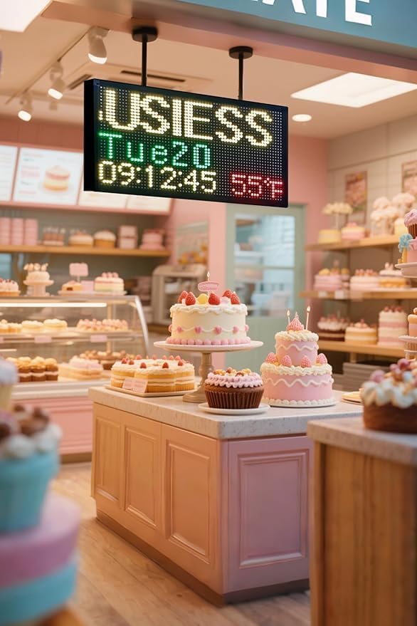LED Open Closed Sign for Business, 16.5"x9" Waterproof Outdoor Store Window Sign with Remote Control, Alarm Clock, Calendar, Temperature Display for Retail Shop, Cafe, Restaurant