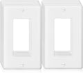 Decorator Wall Plate 1-Gang Light Switch Plate Outlet Cover,Unbreakable Polycarbonate Thermoplastic, White (10-Pack, Single Decorator-White)