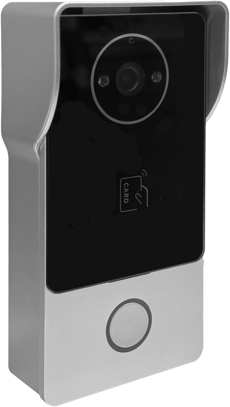 Smart Video Doorbell Intercom System with 7" Touch Screen Monitor, 2MP HD Camera with Night Vision, Two-Way Audio, RFID IC Card Access, Wi-Fi Tuya App Remote Unlock for Home Security