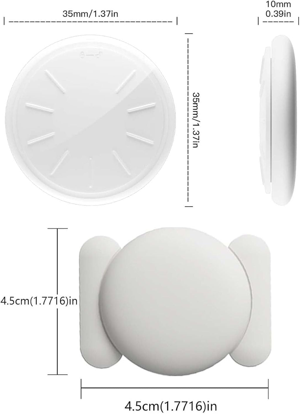 Car GPS Tracking Device for Vehicles, 2PCS Real Time GPS Tracker, Work with Find My (iOS Only),Hidden Mini GPS Tracker,No Monthly Fee (White Tracker, White Magnetic Case)