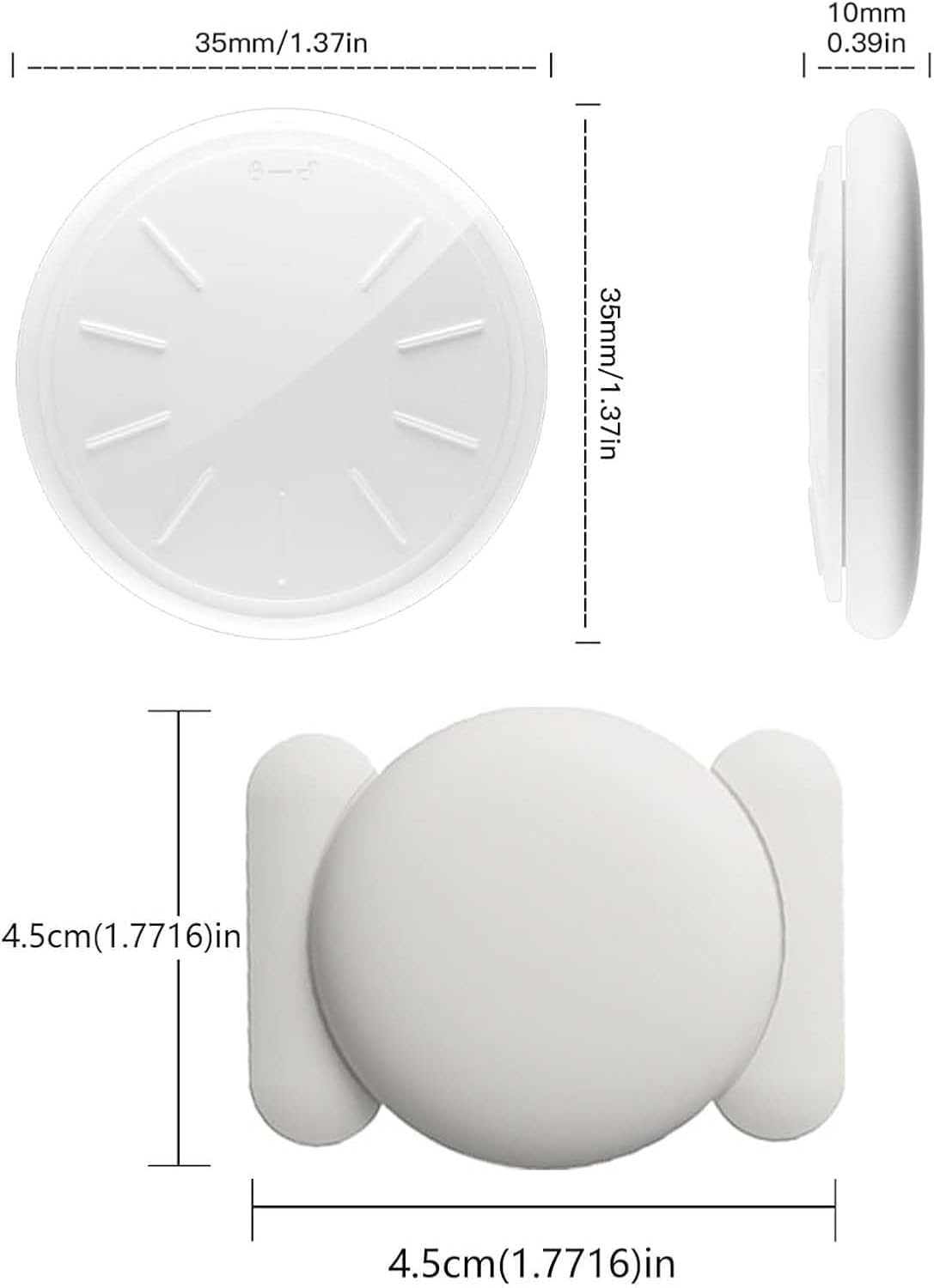 Car GPS Tracking Device for Vehicles, 2PCS Real Time Vehicles GPS Tracker for Car Work with Find My (iOS Only),Hidden Mini GPS Tracker,No Monthly Fee (White Tracker, White Magnetic Case)