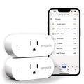 Emporia Energy Monitoring Smart Plug, WiFi Smart Outlet Plug Works with Alexa and Google Home - 15a WiFi Outlet with Timer, Mobile App, Home Energy Monitor, Scheduling - 2.4ghz WiFi Only (2 Pack)