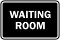 Signs ByLITA Classic Framed Waiting Room (Black) - Medium
