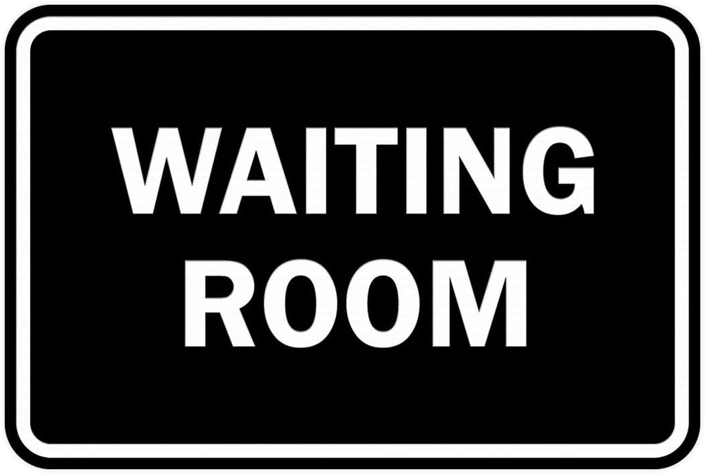Signs ByLITA Classic Framed Waiting Room (Black) - Medium 2 Pack