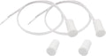 2PCS Recessed Wired Security Window Door Contact Sensor, Normally Closed NC, Door Alarm Magnetic Reed Switch with 2 Wire, ABS White, RC-33