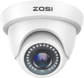 ZOSI 2MP HD Hybrid 4-in-1 Security Camera, 1080P 1920TVL Indoor Outdoor CCTV Dome Camera, 80ft Night Vision, IP66 Weatherproof, Compatible with HD-TVI, AHD, CVI and CVBS/960H Analog DVR Systems
