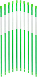 FiberMarker 48inch Reflective Driveway Markers 20-Pack, 1/4-Inch Dia Driveway Poles for Easy Visibility at Night, Green Hollow Tubes