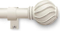 White Curtain Rods for Windows 28 to 48 Inch 7/8" Diamete Heavy Duty Adjustable Window Curtain Rod with Decorative Finials for Farmhouse Bedroom Living Room Kitchen Outdoor